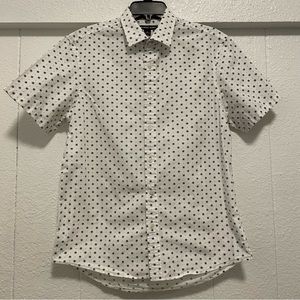 Michael Kors Classic Fit Size M Men’s Collared Short Sleeve White